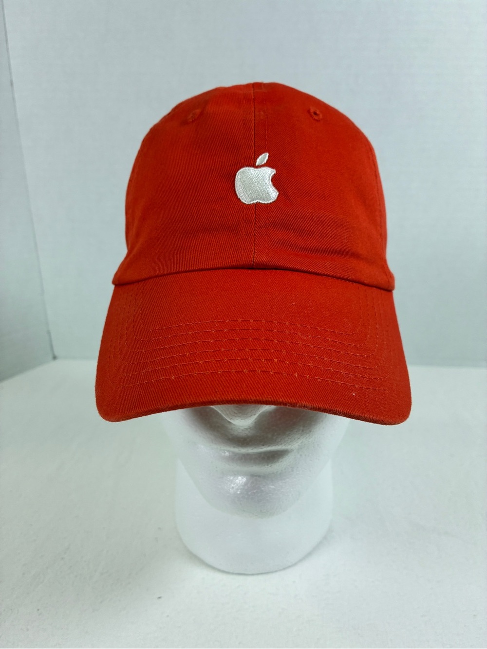 Apple Computer Inc Orange Employee Hat Promo Cap Y2K Vintage Strapback Clean